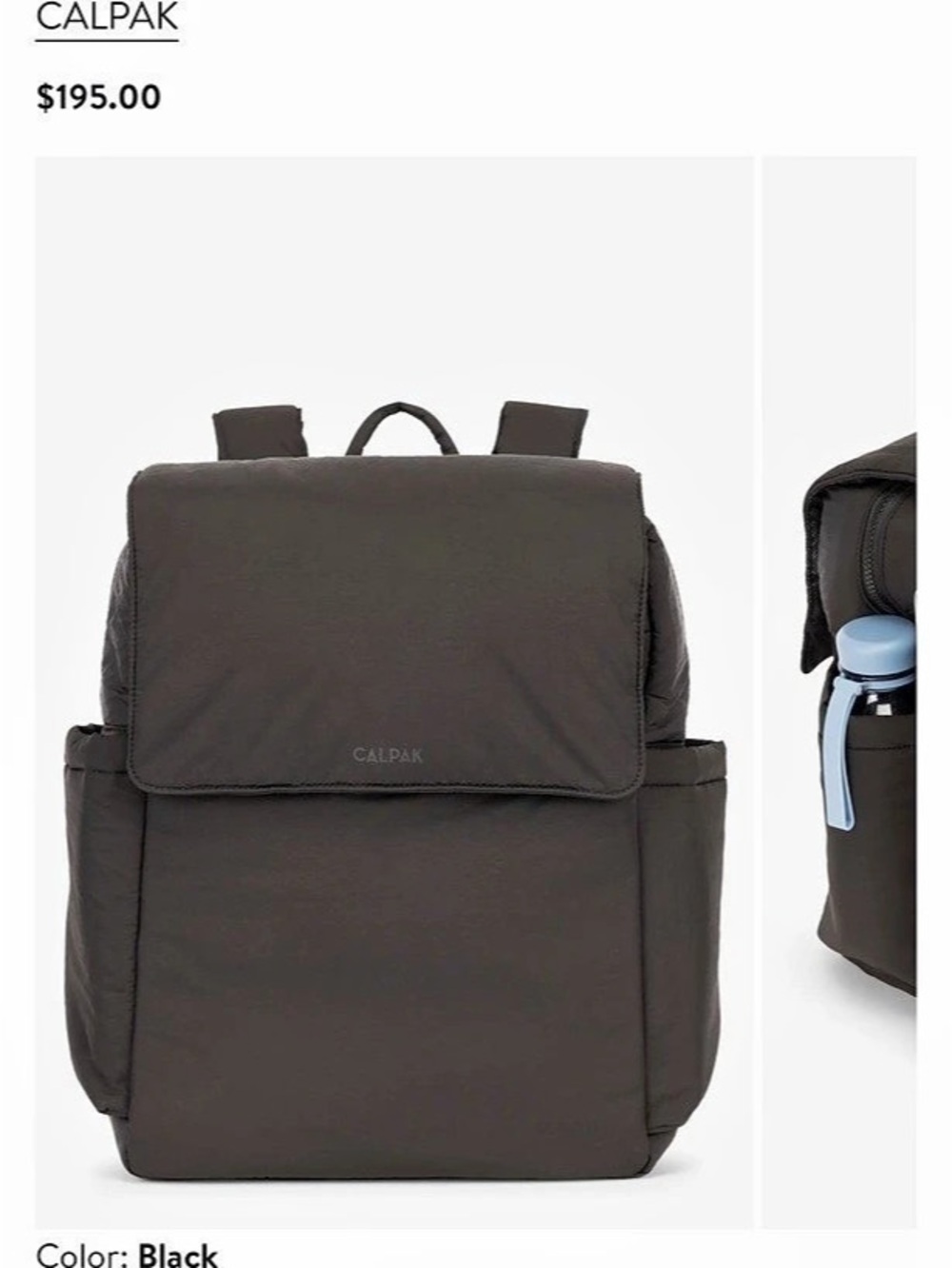 CALPAK Diaper Backpack with Laptop Sleeve Black